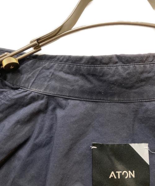 ATON（エイトン）ATON (エイトン) REGULAR COLLAR S/S SHIRT ネイビー サイズ:2の古着・服飾アイテム