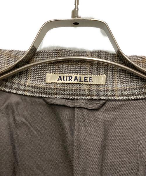 AURALEE（オーラリー）AURALEE (オーラリー) DOUBLE FACE CHECK ZIP BLOUSON ブラウン サイズ:3の古着・服飾アイテム