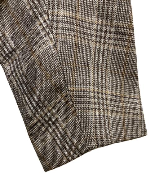 AURALEE（オーラリー）AURALEE (オーラリー) DOUBLE FACE CHECK ZIP BLOUSON ブラウン サイズ:3の古着・服飾アイテム