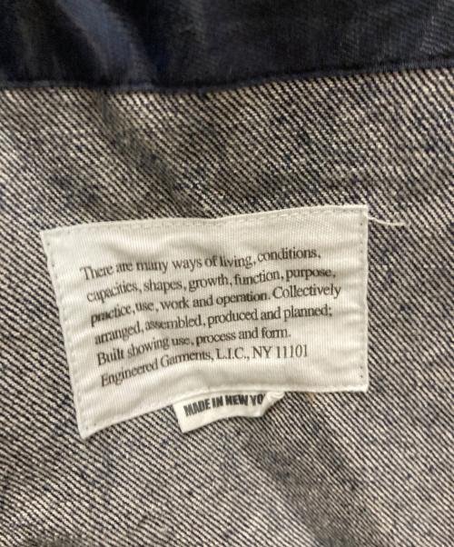 Engineered Garments（エンジニアドガーメンツ）Engineered Garments (エンジニアドガーメンツ) ノーカラーデニムジャケット ブルー サイズ:Sの古着・服飾アイテム