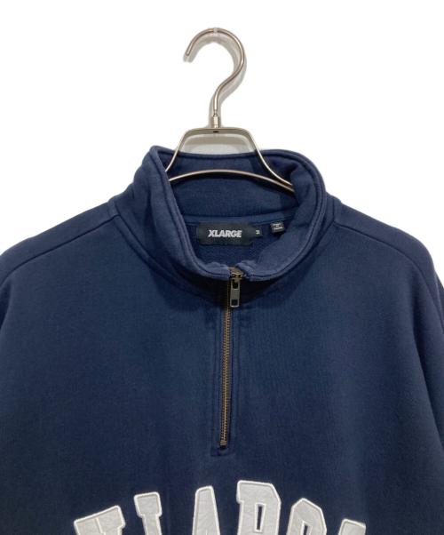 X-LARGE（エクストララージ）X-LARGE (エクストララージ) ハーフジップスウェット ネイビー サイズ:Mの古着・服飾アイテム