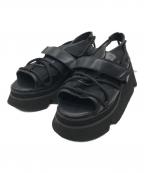 UN3D.アンスリード）の古着「WAVE CODE VOLUME SOLE SANDAL」｜ブラック