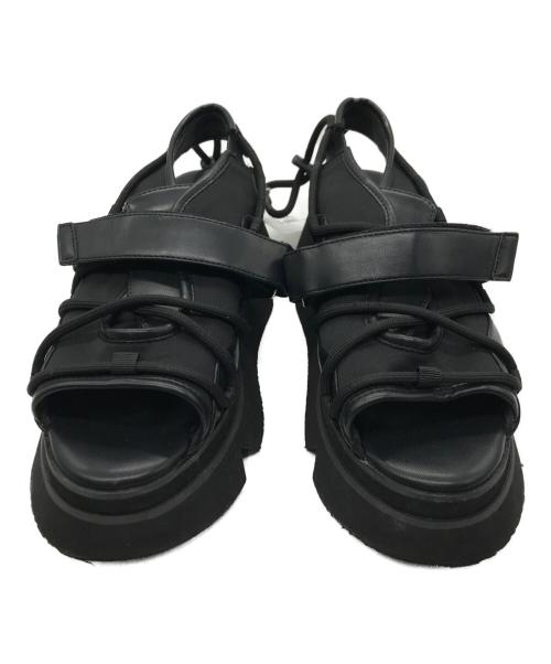 UN3D.（アンスリード）UN3D. (アンスリード) WAVE CODE VOLUME SOLE SANDAL ブラック サイズ:37相当の古着・服飾アイテム