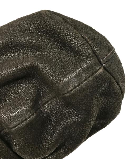 PRADA（プラダ）PRADA (プラダ) パイソン切替レザーワンショルダーバッグ ブラウンの古着・服飾アイテム