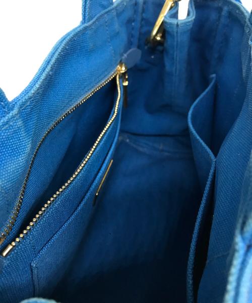 PRADA（プラダ）PRADA (プラダ) カナパ2wayミニトートバッグ ブルーの古着・服飾アイテム