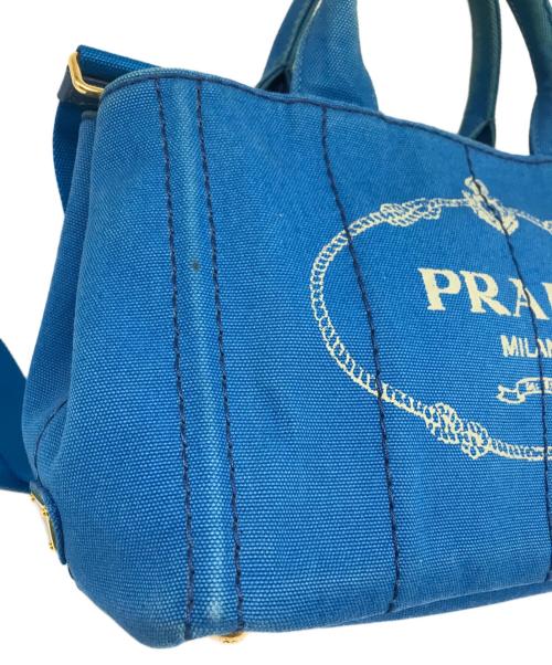 PRADA（プラダ）PRADA (プラダ) カナパ2wayミニトートバッグ ブルーの古着・服飾アイテム