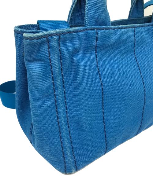 PRADA（プラダ）PRADA (プラダ) カナパ2wayミニトートバッグ ブルーの古着・服飾アイテム