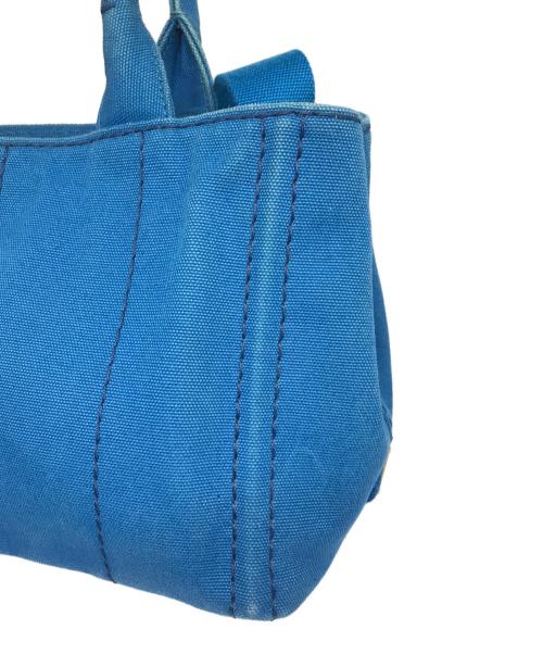 PRADA（プラダ）PRADA (プラダ) カナパ2wayミニトートバッグ ブルーの古着・服飾アイテム