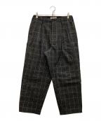 COOTIEクーティー）の古着「ウールチェックパンツ」｜グレー