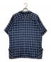 CALEDOOR (カレドアー) Panama Cloth Check Open Collar Shirt ブルー サイズ:S：8000円