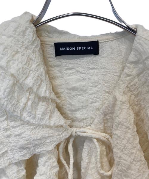MAISON SPECIAL（メゾンスペシャル）MAISON SPECIAL (メゾンスペシャル) ラッフルブラウス　21241316104 ベージュ サイズ:FREEの古着・服飾アイテム