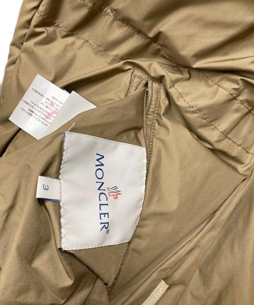 MONCLER（モンクレール）MONCLER (モンクレール) リバーシブルダウンジャケット ブラウン サイズ:3の古着・服飾アイテム