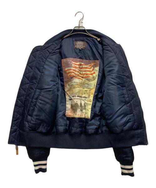 TOP GUN（トップガン）TOP GUN (トップガン) ワッペン付きMA-1フライトジャケット ネイビー サイズ:Ⅿの古着・服飾アイテム