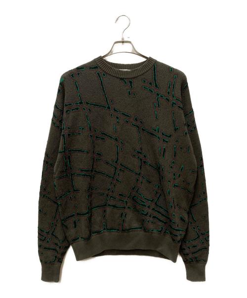 BAL（バル）BAL (バル) NET JANET JACQUARD COTTON CREWNECK SWEATER グレー サイズ:２の古着・服飾アイテム