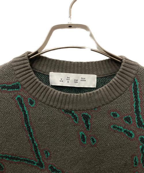 BAL（バル）BAL (バル) NET JANET JACQUARD COTTON CREWNECK SWEATER グレー サイズ:２の古着・服飾アイテム