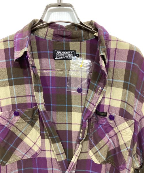 Hysteric Glamour（ヒステリックグラマー）Hysteric Glamour (ヒステリックグラマー) チェックシャツ パープル サイズ:Ｍの古着・服飾アイテム