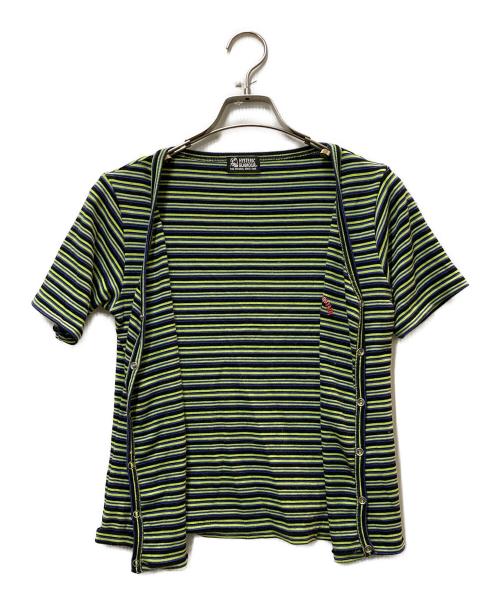 Hysteric Glamour（ヒステリックグラマー）Hysteric Glamour (ヒステリックグラマー) SKULL PANDA刺繍 カーディガン グリーン サイズ:Freeの古着・服飾アイテム