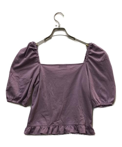 Hysteric Glamour（ヒステリックグラマー）Hysteric Glamour (ヒステリックグラマー) HEART刺繍 ショートブラウス パープル サイズ:FREEの古着・服飾アイテム