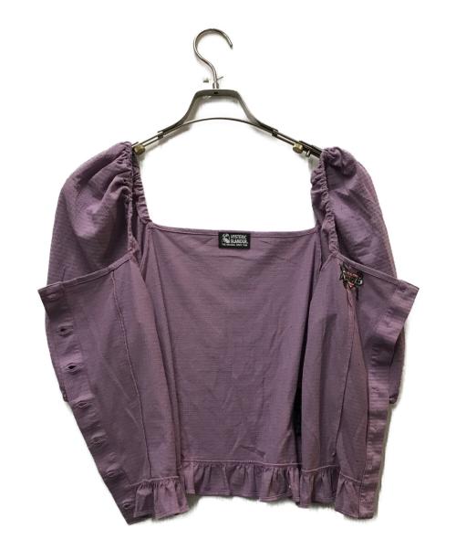 Hysteric Glamour（ヒステリックグラマー）Hysteric Glamour (ヒステリックグラマー) HEART刺繍 ショートブラウス パープル サイズ:FREEの古着・服飾アイテム
