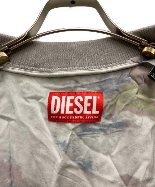 DIESEL（ディーゼル）DIESEL (ディーゼル) ジップアップ 総柄ドレス グレー サイズ:Mの古着・服飾アイテム