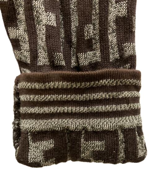 FENDI（フェンディ）FENDI (フェンディ) ズッカ柄モノグラムニット ブラウン サイズ:42の古着・服飾アイテム