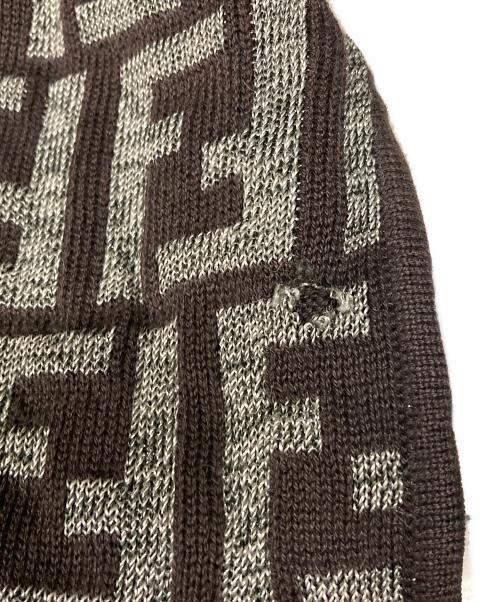 FENDI（フェンディ）FENDI (フェンディ) ズッカ柄モノグラムニット ブラウン サイズ:42の古着・服飾アイテム