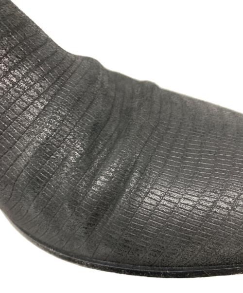 Saint Laurent Paris（サンローランパリ）Saint Laurent Paris (サンローランパリ) 型押しサイドゴアヒールブーツ ブラック サイズ:43の古着・服飾アイテム