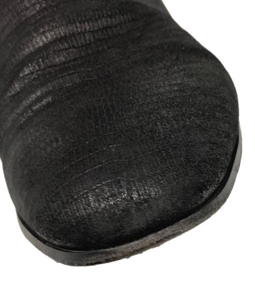 Saint Laurent Paris（サンローランパリ）Saint Laurent Paris (サンローランパリ) 型押しサイドゴアヒールブーツ ブラック サイズ:43の古着・服飾アイテム