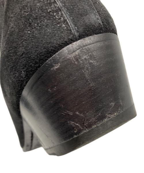 Saint Laurent Paris（サンローランパリ）Saint Laurent Paris (サンローランパリ) 型押しサイドゴアヒールブーツ ブラック サイズ:43の古着・服飾アイテム