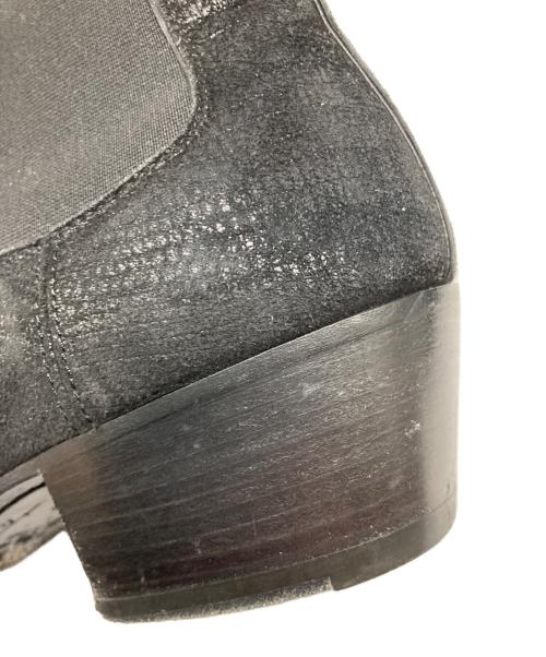 Saint Laurent Paris（サンローランパリ）Saint Laurent Paris (サンローランパリ) 型押しサイドゴアヒールブーツ ブラック サイズ:43の古着・服飾アイテム