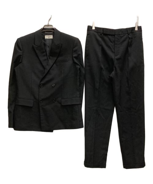 Saint Laurent Paris（サンローランパリ）Saint Laurent Paris (サンローランパリ) ウールダブルブレストセットアップ ブラック サイズ: JK;46 PT;46の古着・服飾アイテム