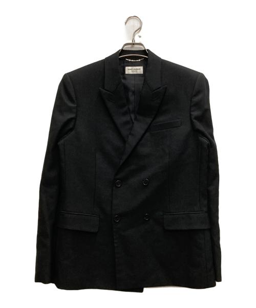 Saint Laurent Paris（サンローランパリ）Saint Laurent Paris (サンローランパリ) ウールダブルブレストセットアップ ブラック サイズ: JK;46 PT;46の古着・服飾アイテム