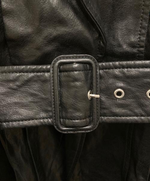 eimy istoire（エイミーイストワール）eimy istoire (エイミーイストワール) フェイクレザータックロングコート ブラック サイズ:FREEの古着・服飾アイテム