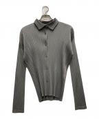 PLEATS PLEASEプリーツプリーズ）の古着「プリーツシャツ」｜ブルー