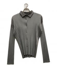 PLEATS PLEASE（プリーツプリーズ）の古着「プリーツシャツ」｜ブルー