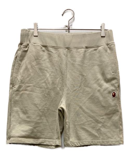 A BATHING APE（アベイシングエイプ）A BATHING APE (アベイシングエイプ) ワンポイントハーフパンツ ベージュ サイズ:Mの古着・服飾アイテム