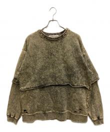 PRANK PROJECT（プランクプロジェクト）の古着「Layered Pigment Sweatshirt」｜イエロー