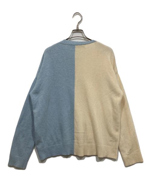 TRUNKPROJECT（トランクプロジェクト）TRUNKPROJECT (トランクプロジェクト) バイカラーカーディガン ベージュスカイブルー サイズ:Sの古着・服飾アイテム