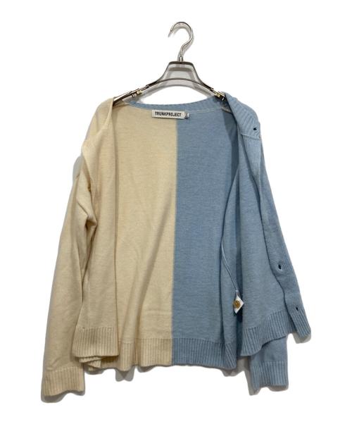 TRUNKPROJECT（トランクプロジェクト）TRUNKPROJECT (トランクプロジェクト) バイカラーカーディガン ベージュスカイブルー サイズ:Sの古着・服飾アイテム