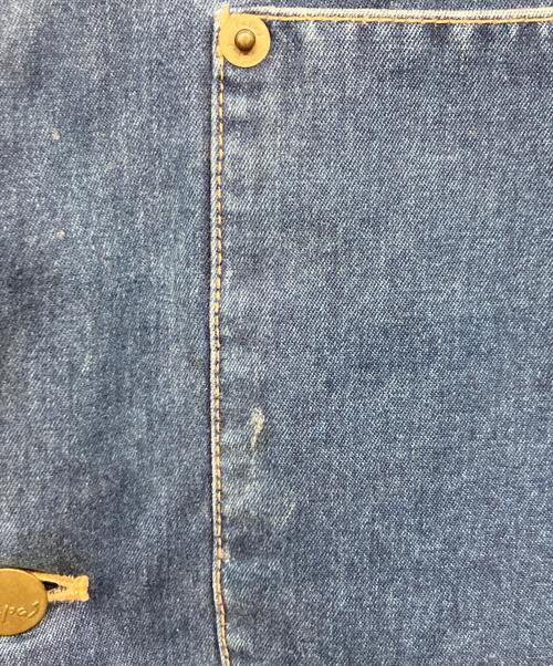 PAPAS（パパス）PAPAS (パパス) デニムカバーオール ブルー サイズ:タグ切れの為記載なしの古着・服飾アイテム