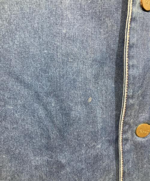 PAPAS（パパス）PAPAS (パパス) デニムカバーオール ブルー サイズ:タグ切れの為記載なしの古着・服飾アイテム