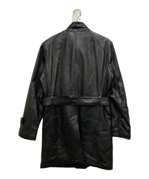 BURBERRY BLACK LABEL（バーバリーブラックレーベル）BURBERRY BLACK LABEL (バーバリーブラックレーベル) レザーコート ブラック サイズ:Ⅿの古着・服飾アイテム