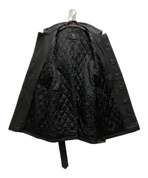 BURBERRY BLACK LABEL（バーバリーブラックレーベル）BURBERRY BLACK LABEL (バーバリーブラックレーベル) レザーコート ブラック サイズ:Ⅿの古着・服飾アイテム