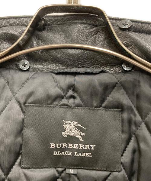BURBERRY BLACK LABEL（バーバリーブラックレーベル）BURBERRY BLACK LABEL (バーバリーブラックレーベル) レザーコート ブラック サイズ:Ⅿの古着・服飾アイテム