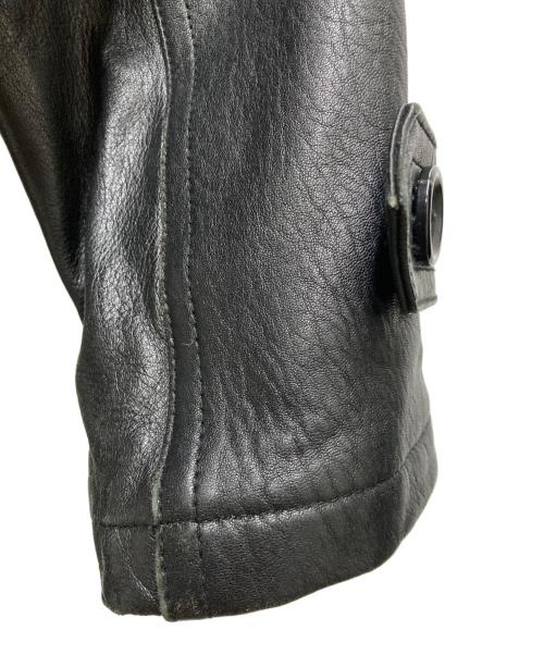 BURBERRY BLACK LABEL（バーバリーブラックレーベル）BURBERRY BLACK LABEL (バーバリーブラックレーベル) レザーコート ブラック サイズ:Ⅿの古着・服飾アイテム