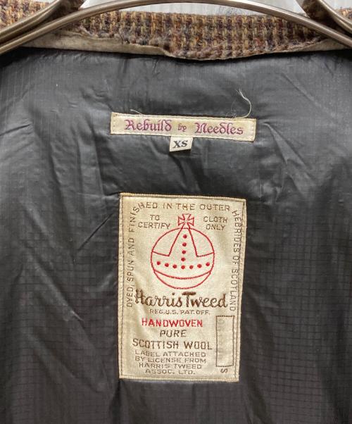 Rebuild by Needles（リビルドバイニードルス）Rebuild by Needles (リビルドバイニードルス) Tweed Jacket-Covered Jacket ブラウン サイズ:XSの古着・服飾アイテム