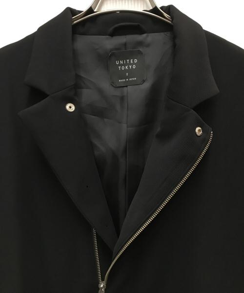 UNITED TOKYO（ユナイテッドトーキョー）UNITED TOKYO (ユナイテッドトーキョー) 2WAYライダースブルゾン ブラック サイズ:2の古着・服飾アイテム