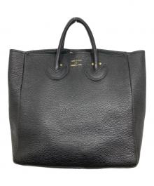 YOUNG & OLSEN The DRYGOODS STORE（ヤングアンドオルセン ザ ドライグッズストア）の古着「シボ革トートバッグ」｜ブラック