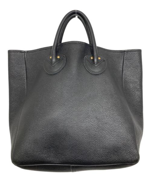 YOUNG & OLSEN The DRYGOODS STORE（ヤングアンドオルセン ザ ドライグッズストア）YOUNG & OLSEN The DRYGOODS STORE (ヤングアンドオルセン ザ ドライグッズストア) シボ革トートバッグ ブラックの古着・服飾アイテム