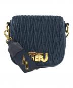 MIU MIUミュウミュウ）の古着「マテラッセデニムショルダーバッグ」｜ネイビー